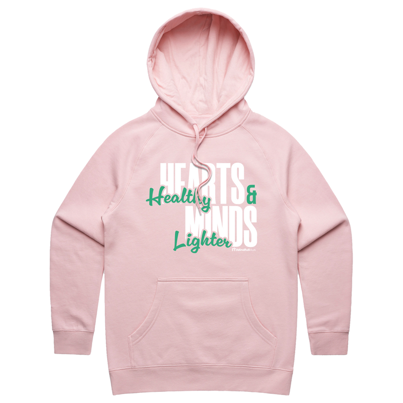 Mindfull Aus 'Healthy Hearts Lighter Minds' Cotton Hoodie