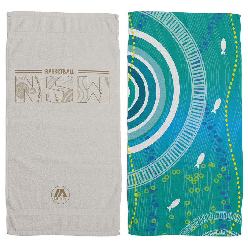 Basketball NSW Sweat Towel - Indigenous Print