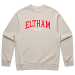 Eltham Wildcats Cotton Crewneck - Bone