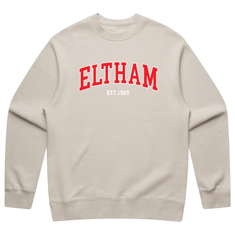 Eltham Wildcats Cotton Crewneck - Bone