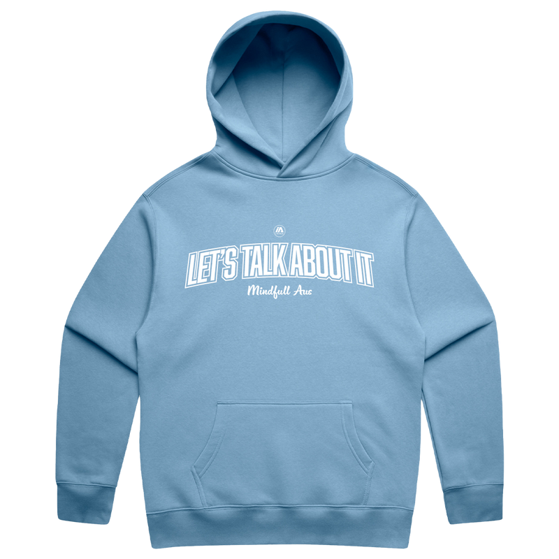 Mindfull Aus 'Let's Talk About It' Cotton Hoodie