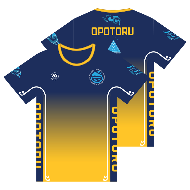 Raglan Area School Reversible PE Shirt - Opotoru