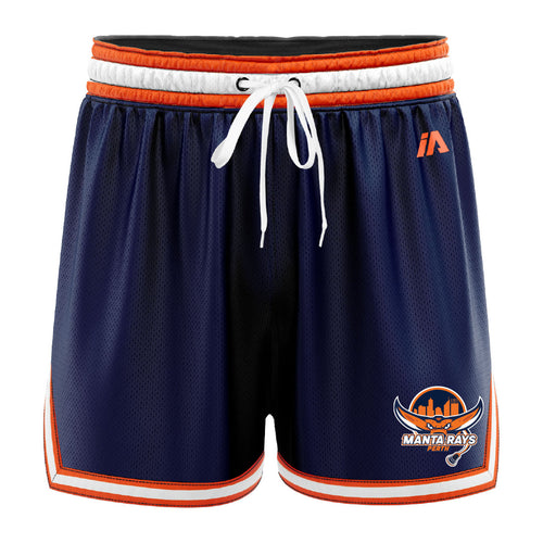 Lacrosse Australia MLS Perth Manta Rays Casual Shorts - Navy/Orange/White