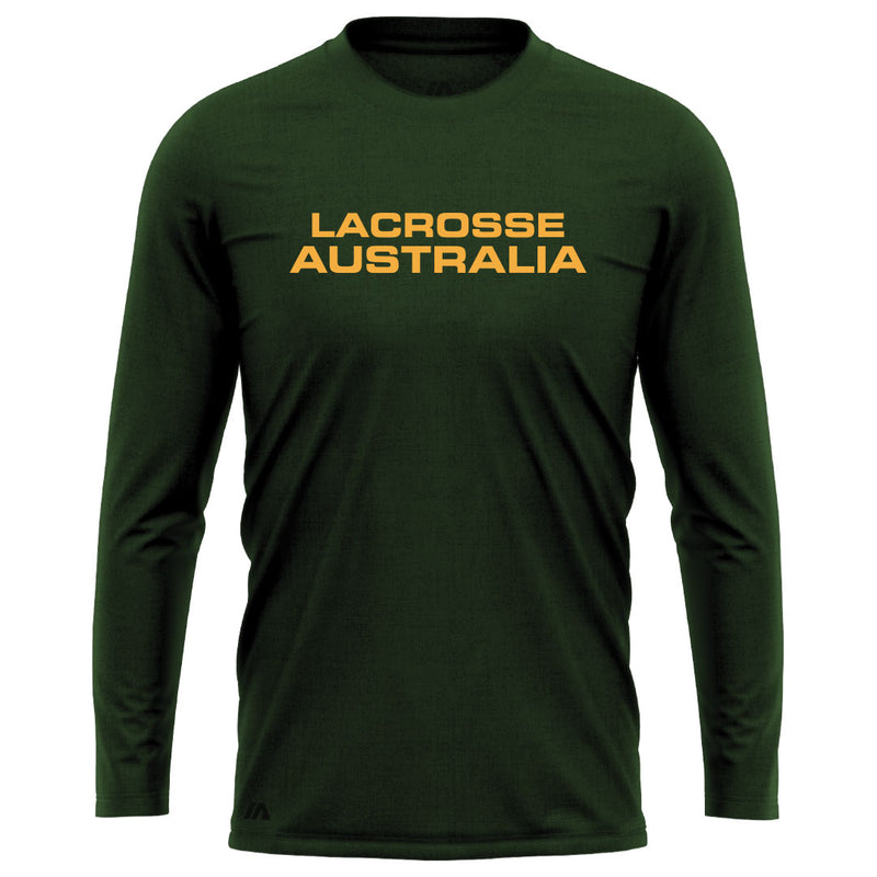 Lacrosse Australia Wordmark Performance LS Tee