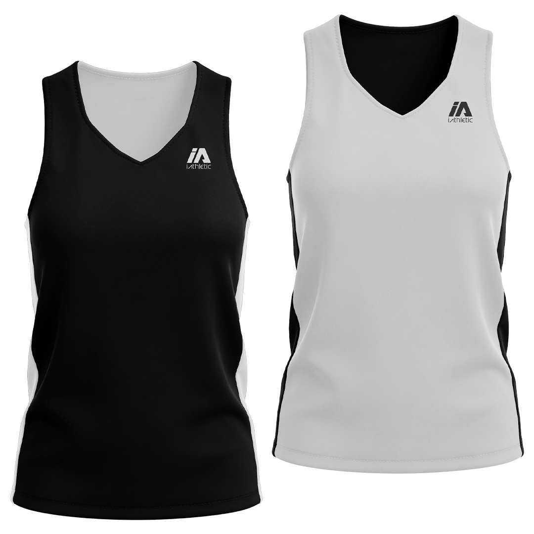 iAthletic Women's Training Reversible Singlet - Black/White