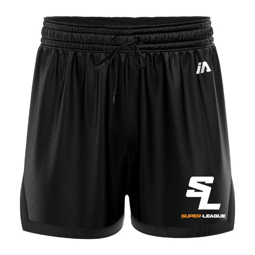 Super League Coach Shorts with Pockets - Black