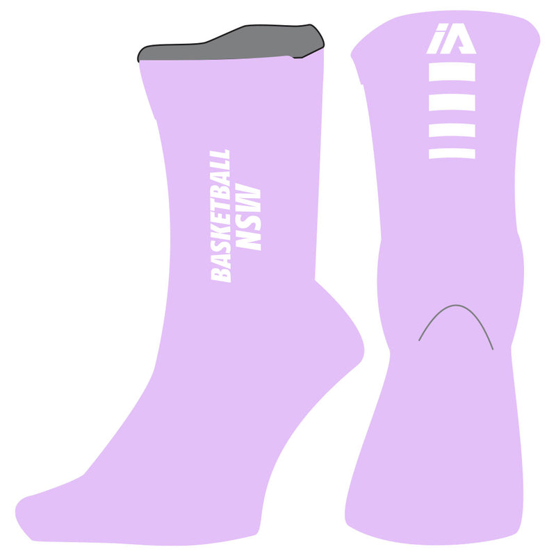 Basketball NSW Elite Socks - Lavender