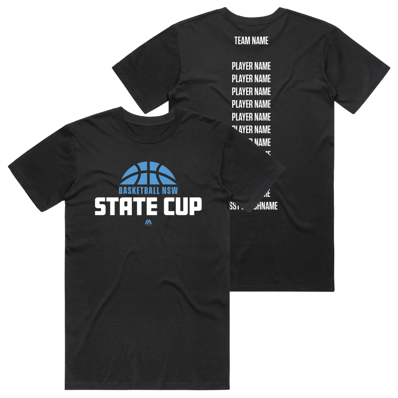 Basketball NSW 2025 State Cup Team List Cotton Tee