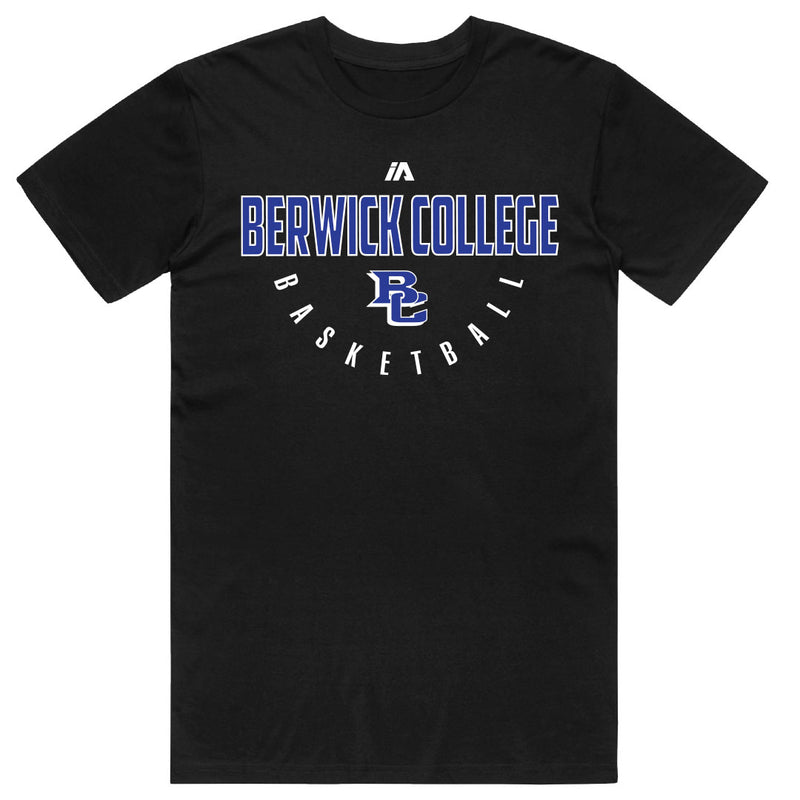 Berwick College Cotton Short Sleeve Tee - Black