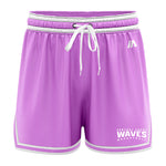Central Coast Waves 'Shootaround' Casual Shorts with Pockets - Pink/White