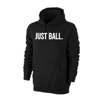 Just Ball Cotton Hoodie - Large Logo Black