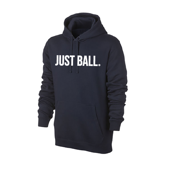 Just Ball Cotton Hoodie - Large Logo Navy
