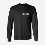Just Ball Cotton Long Sleeve Tee Small Logo - Black