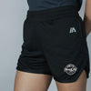 Hoop City Women's Casual Basketball Shorts - Black / Black