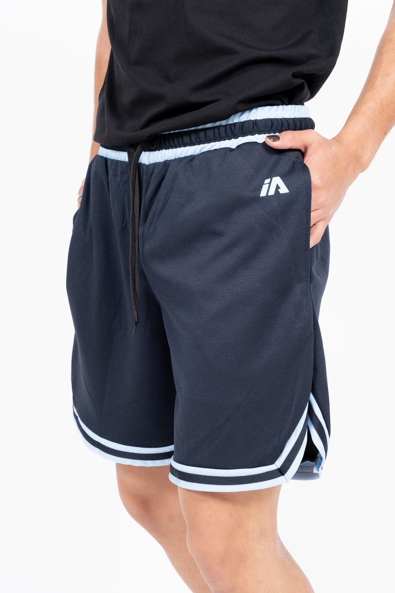 iAthletic Casual Basketball Shorts Mens - Navy/Carolina