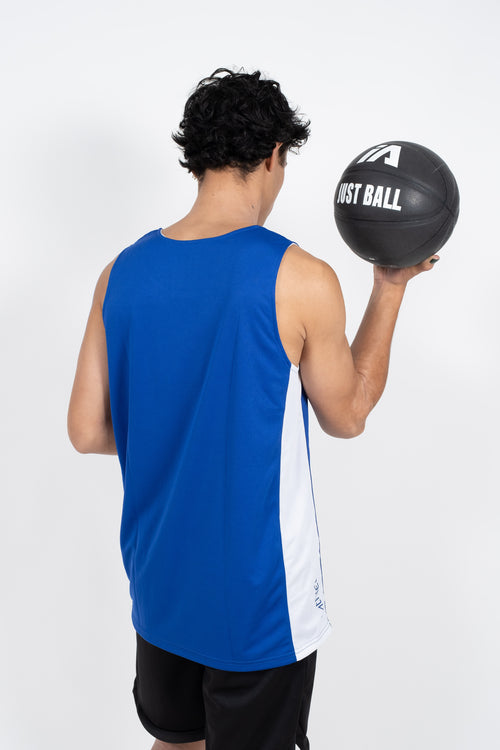 iAthletic Mens Training Reversible Singlet - Royal/White