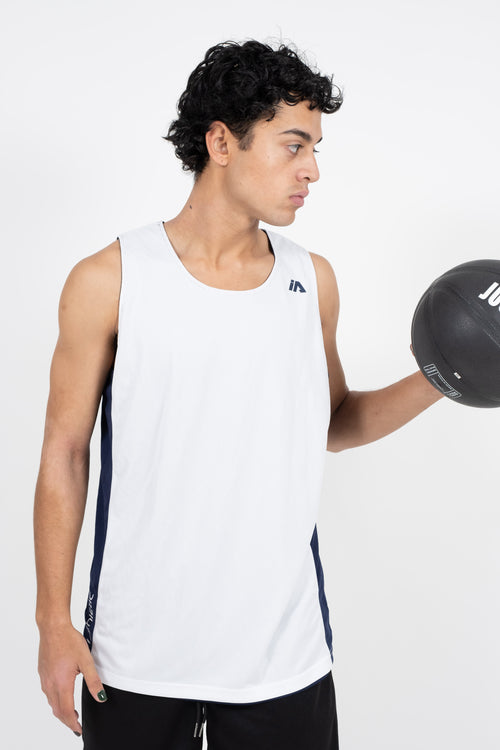 iAthletic Mens Training Reversible Singlet - Navy/White