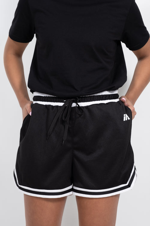 iAthletic Casual Basketball Shorts Women's - Black/White