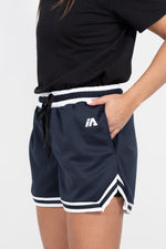 iAthletic Casual Basketball Shorts Womens - Navy/White