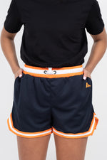 iAthletic Casual Basketball Shorts Womens - Navy/Orange