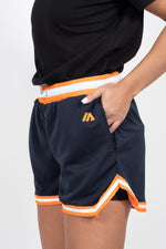 iAthletic Casual Basketball Shorts Womens - Navy/Orange