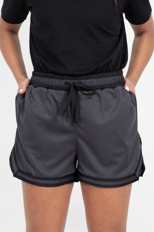 iAthletic Casual Basketball Shorts Womens - Charcoal/Black