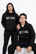 Just Ball Cotton Hoodie - Large Logo Black