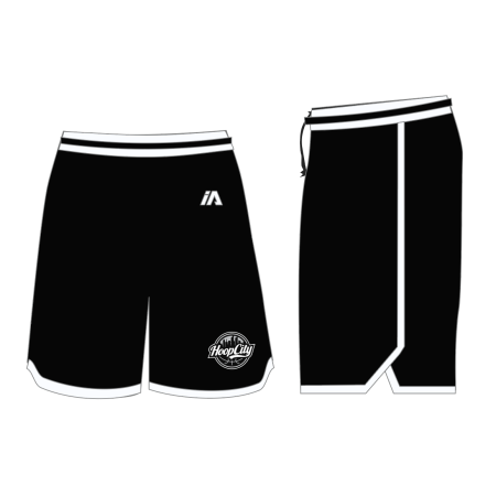 Hoop City Men's Casual Basketball Shorts - Black / White