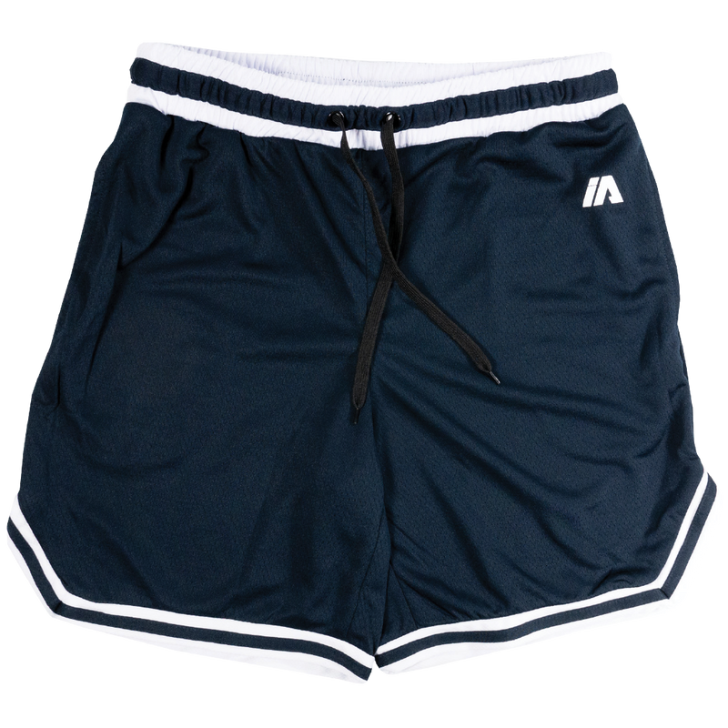 Navy basketball shorts sales