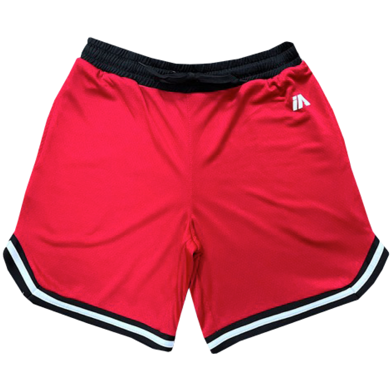 iAthletic Casual Basketball Shorts Mens - Red/Black