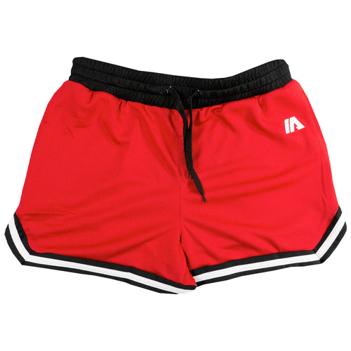 iAthletic Casual Basketball Shorts Womens - Red/Black