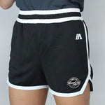 Hoop City Women's Casual Basketball Shorts - Black / White