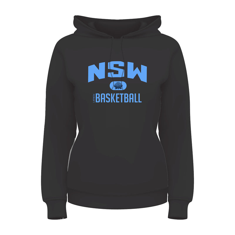 Basketball NSW State - Womens Black Cotton Hoodie